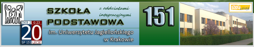 Szkoła Podstawowa Z Oddziałami Integracyjnymi Nr 151 Im. Uniwersytetu Jagiellońskiego W Krakowie